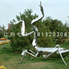 不銹鋼螳螂雕塑，公園昆蟲雕塑