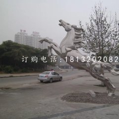 立馬成功雕塑，廣場(chǎng)不銹鋼雕塑