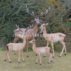 玻璃鋼仿真鹿，公園仿真動(dòng)物雕塑