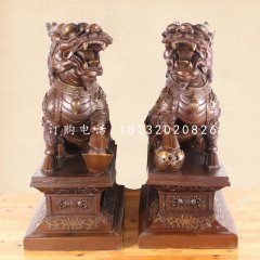 踩球麒麟銅雕，古代神獸銅雕