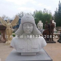 漢白玉雷鋒胸像，校園人物石雕