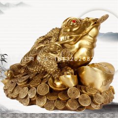 招財(cái)金蟾銅雕，企業(yè)招財(cái)神獸銅雕