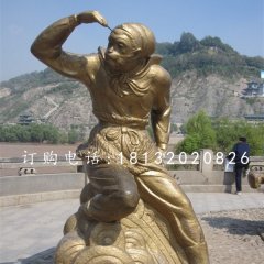 筋斗云和孫悟空銅雕，公園景觀銅雕