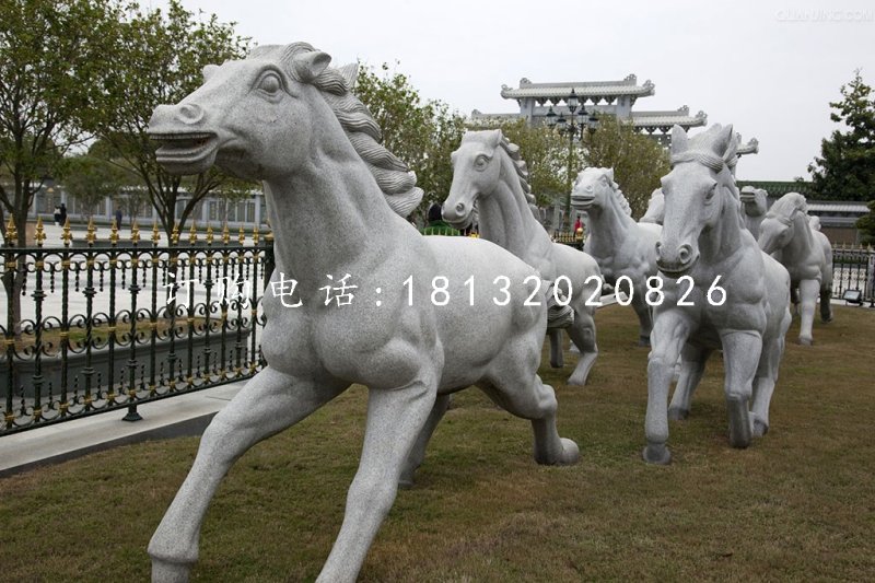 奔騰的馬石雕，群馬石雕.jpg