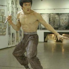 李小龍雕塑，玻璃鋼電影明星雕塑