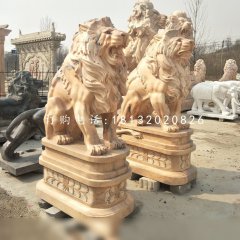 西洋獅石雕，歐式石雕獅子