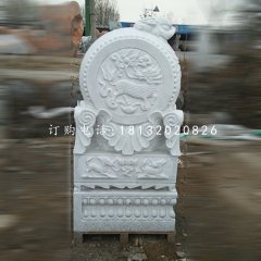抱鼓石雕塑，漢白玉門(mén)墩