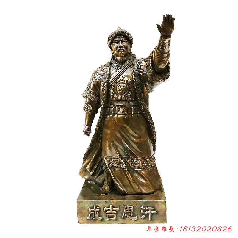 成吉思汗人物銅雕，軍事家