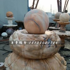 風(fēng)水球石雕，晚霞紅風(fēng)水球