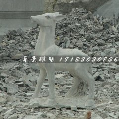 小鹿石雕，青石小鹿石雕