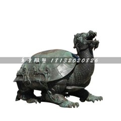 龍龜銅雕，廣場龍龜?shù)袼? width=