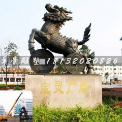 銅雕麒麟，大型神獸銅雕