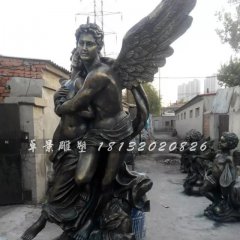西方愛神雕塑，玻璃鋼仿銅人物雕塑