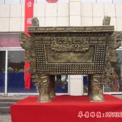 銅雕鼎，企業(yè)銅鼎雕塑
