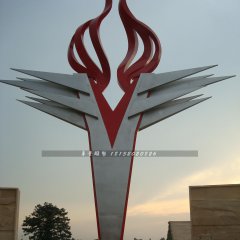 不銹鋼火炬雕塑，廣場不銹鋼雕塑