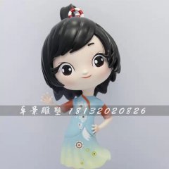 玻璃鋼美少女雕塑，玻璃鋼人物雕塑