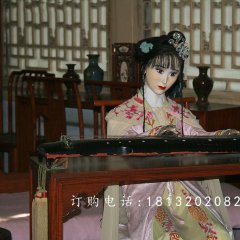 玻璃鋼林黛玉雕塑，玻璃鋼人物雕塑