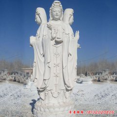 漢白玉宗教廟宇三面觀(guān)音