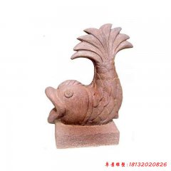 石雕頭朝下噴水鯉魚(yú)