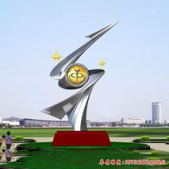 校園不銹鋼?；粘橄箫w躍雕塑