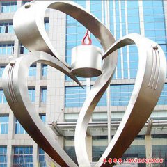 不銹鋼醫(yī)院愛心標志雕塑